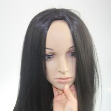 Black Middle Part Peruvian Fluffy Long Kinky Remy Hair Wigs for Women ​Lady