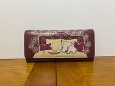 RADLEY Purse Dark Red Leather Large Coin Card Wallet - Breakfast In Bed