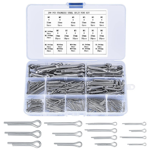 290 pcs stainless - pcs, split