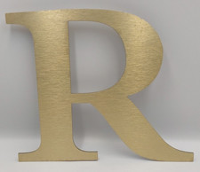 Reclaimed Metal 9.5" Gold Sign