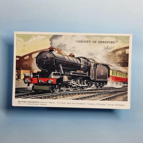 Steam railway postcard c1910 - steam,