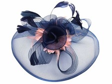 Bespoke Feather Hair Fascinator Hat Veil Headband Clip Wedding Ascot Races 