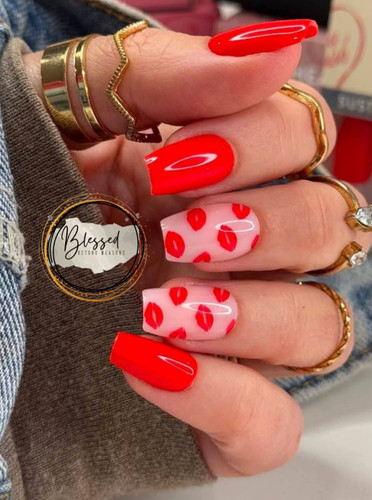 Red aspen press nails not - red, nails-not