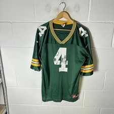 Vintage Green Bay Packers Jersey Mens Medium Nike #4 Brett Favre Football 90s