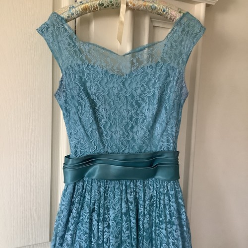 Vintage turquoise lace - turquoise,