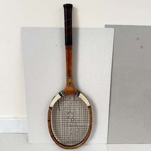 Antique c1900s wooden tennis - antique,