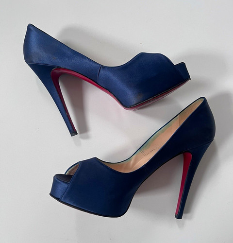 Christian louboutin blue - blue, silk