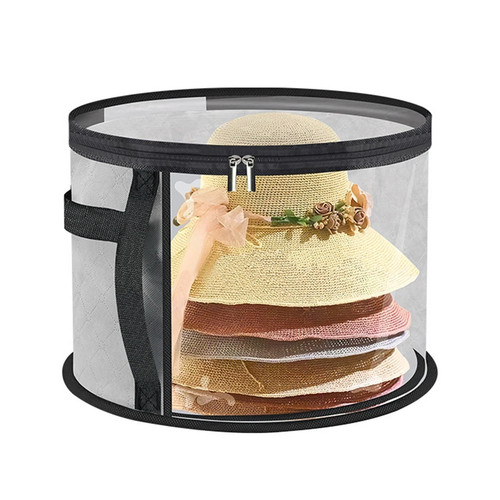 Round transparent hat storage - transparent,