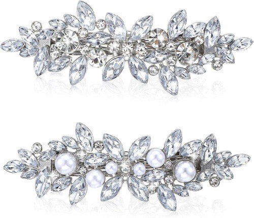 2pcs diamante hair clips - 2pcs,