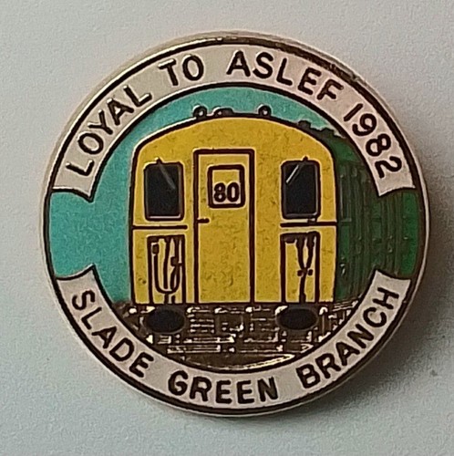 Aslef lapel badge 1982 rail - aslef,