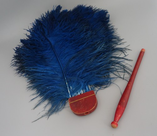 Unusual blue feather face - blue,