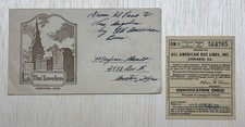 VINTAGE BUS TICKET: 1945 ALL