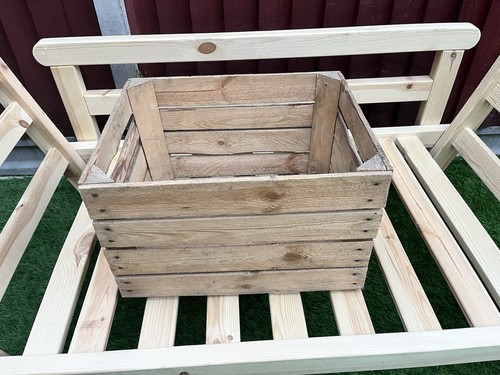 Wooden apple crate - wooden, genuine