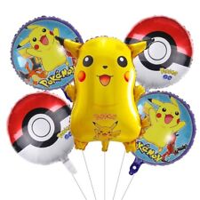 Pikachu Balloons 5pc Set Kids Birthday Party Balloon Decoration Pok mon Theme