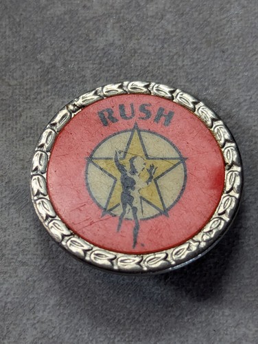Vintage 80s rush pin - 80s, badge