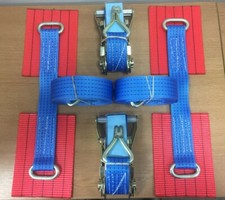 2x (Pair) Car Trailer Transporter Recovery Straps-Truck-Heavy Duty-Alloy Wheel