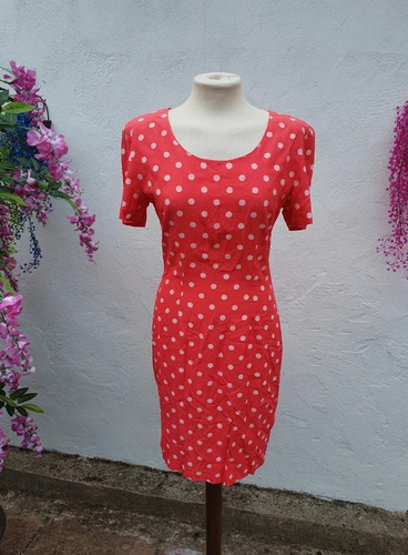 Authentic 1960s pink polka dot - pink,