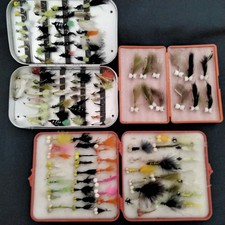 3 Boxes Of Trout Fishing Flies, Wet Flies And Nymphs, Approximate Total Of 120.