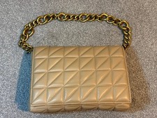 Zara Taupe Shoulder Handbag
