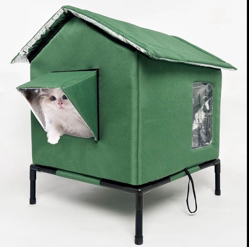 Insulated outdoor cat house - cat,