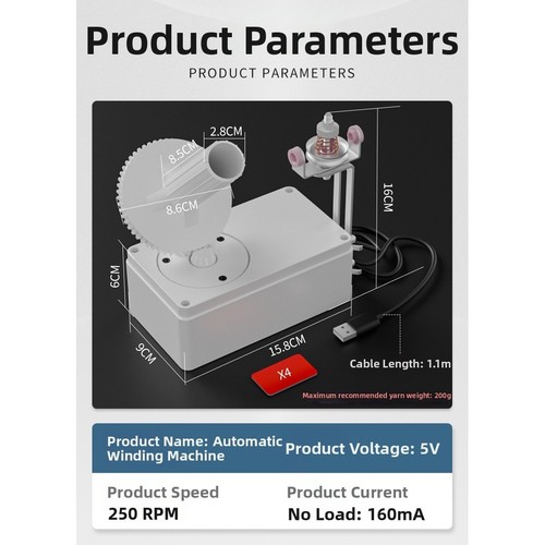 Usb powered yarn - yarn, winder