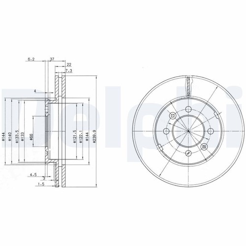 Brake disc bg2290 - x2,