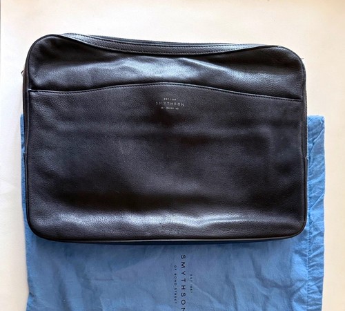 Smythson black leather - black,
