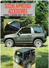 Suzuki Vitara 2-Seater Soft Top Utility Accessories 1989-90 UK Leaflet Brochure