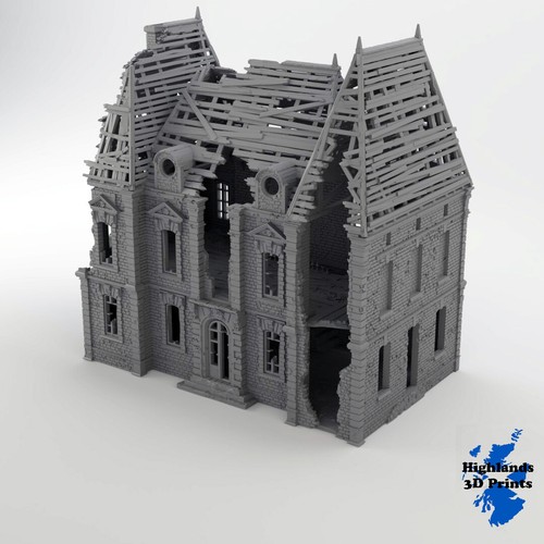 Ruined chateau ww2 scatter - chateau,