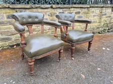 Two reupholstered oak - two,
