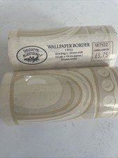 Laura Ashley classic wall paper border - 2 rolls stone and white