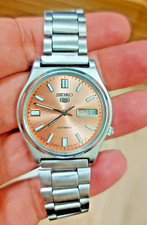 Vintage Seiko 5 Automatic 7009 Copper Dial Men's Watch 17 Jewels Day/Date Japan