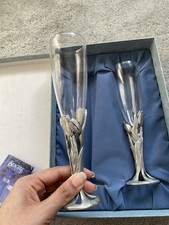 2 Pewter Tulip Champagne