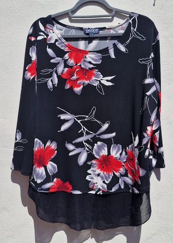 Saloos floral layered blouse - saloos,