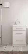 Very Home Home Essentials - Prague Graduated Bedside Cabinet White Ash