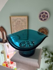 Vintage Turquoise Glass Posy