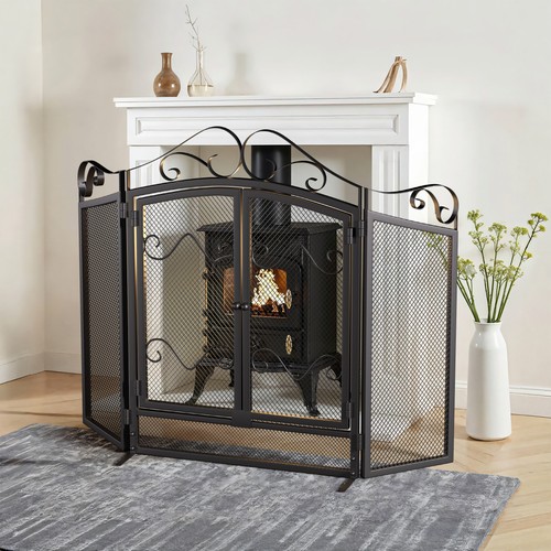 Black gold fire guard - fire,