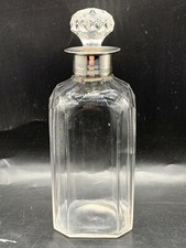 ANTIQUE 1800 SOLID STERLING SILVER WILLIAM STROUD DECANTER BOTTLE  2