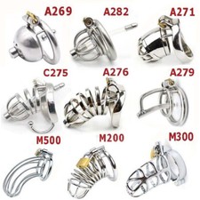 Male Stainless Steel Penis Cage with Dilator Chastity Cage BDSM Chastity Device