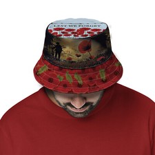 Lest We Forget Poppy - Bucket Hat Fashion Sun Cap Outdoor Hat Unisex