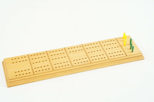 Vintage horn wooden cribbage - wooden,