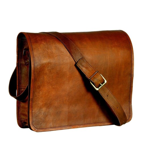 Genuine leather satchel bag - leather,