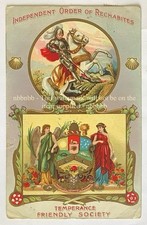 Independent Order of Rechabites, Temperance Friendly Society Postcard. c1910