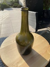 18th Century Antique Hand Blown Mallet Wine Bottle