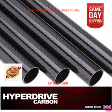 Carbon Fiber Tube Gloss Plain 3k 8mm to 50mm OD  1000mm Length UK Supplier!