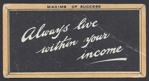 Singleton cole maxims of - -,