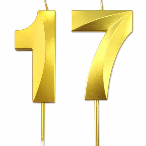 Birthday candle gold number - birthday,