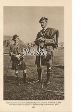 SCOTLAND HIGHLAND GAMES MAN IN TARTAN KILT c 1920 PHOTO ILLUSTRATION PRINT