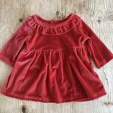 Matalan Baby Girl Red Frilled Dress Size Tiny Baby