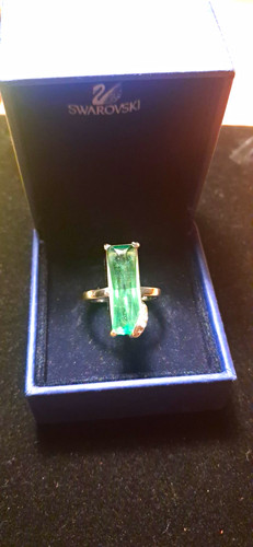 Swarovski silver cocktail ring - silver,